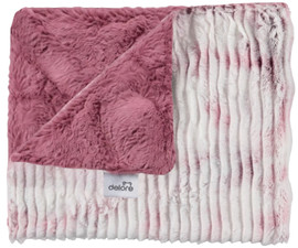 Luxe Wildrose / Luxe Cuddle Zigzag Rosewine Blanket
