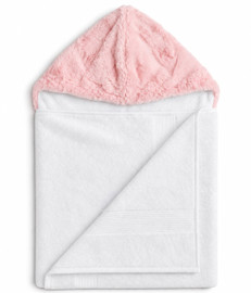 White / Luxe Light Pink Towel