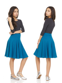 Girl's Cotton 10 Panel Skirt