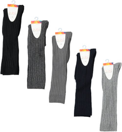 Cotton Ribbed Knee Sock