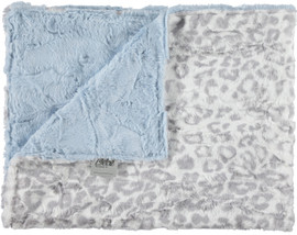 Luxe Willow Dusty blue & Jaguar Gray Blanket-SB14