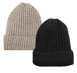 Max Colors Lurex Rim Ribbed Unisex Winter Hat with Snap for Pompom