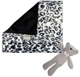 Ocelot Black/White & Black Solid Lovey