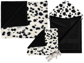 Delore Baby Dalmation / Minky Dot Black Set