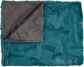 Luxe Teal/Solid Charcoal Blanket