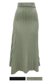 Womens Ribbed Knit Maxi Skirt