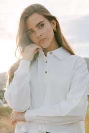 Women's L/S Polo Crop Tee