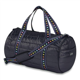 Black Puffer Duffle /Multi Star Strap - DUF-PUFB-MULTI Black Puffer Duffle /Multi Star Strap - DUF-PUFB-MULTI