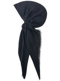Luxury Solid Linen Pretied Deep Black, One Size P-8586