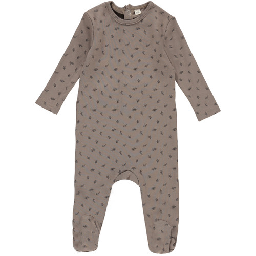 Baby Printed Footie Mocha Baby Printed Footie Mocha