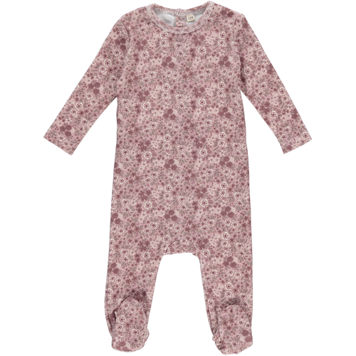 Baby Printed Footie Mauve Baby Printed Footie Mauve