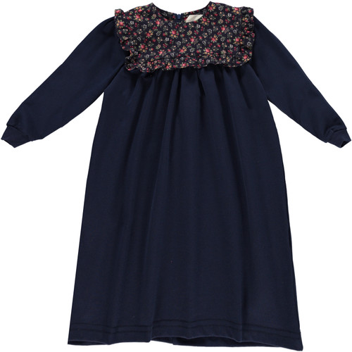 Girls Sweatprint Combo Dress