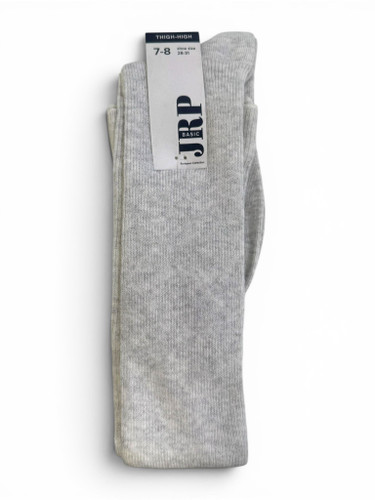 Fine Rib Cotton Over the Knee Sock