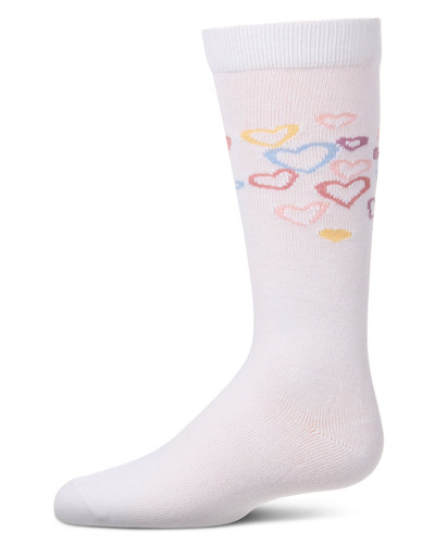 Overlapping Fun Heart Knee Sock