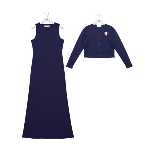 Rib Emblem Cardigan & Maxi Dress (Sold Separately)