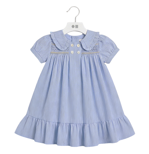 Girls Cotton Striped S/S Dress