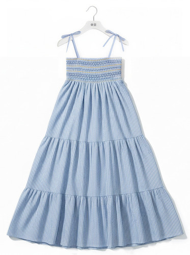 Cotton Striped Maxi Dress