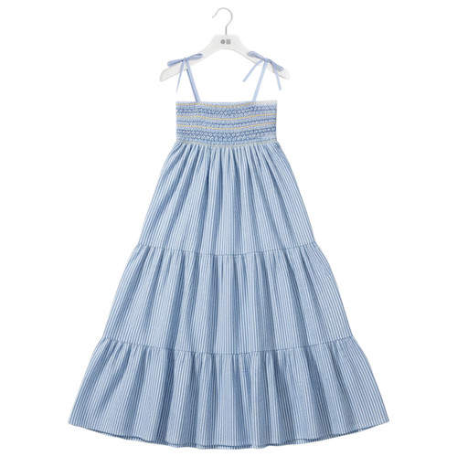 Cotton Striped Maxi Dress