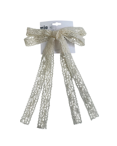 Crochet Triple Bow Hair Clip