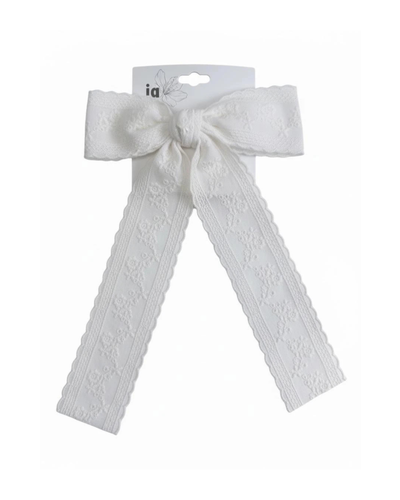 Skinny Elegant Crochet Floral Lace Bow Hair Clip