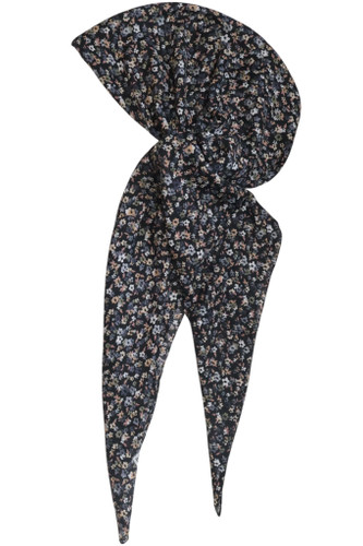Black Garden Floral Tichel