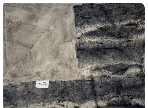 Fox Charcoal / Luxe Stone Blanket