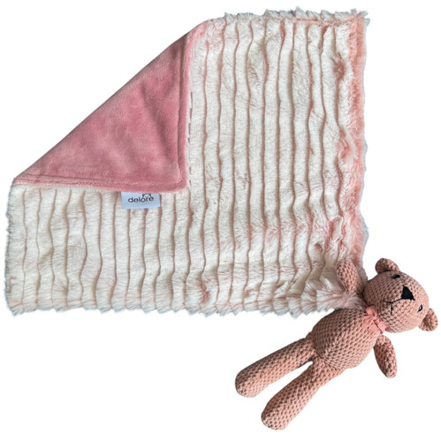 Luxe Cuddle Frosted Ziggy Mauve/Solid Rosewood Lovey