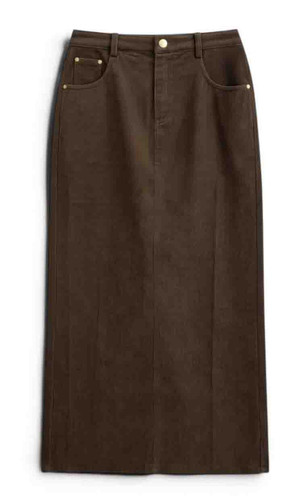 Corduroy Straight 35 Inches Skirt