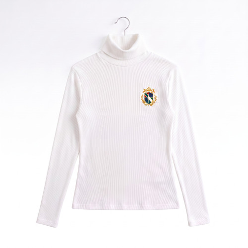 Winter White Crest Turtleneck