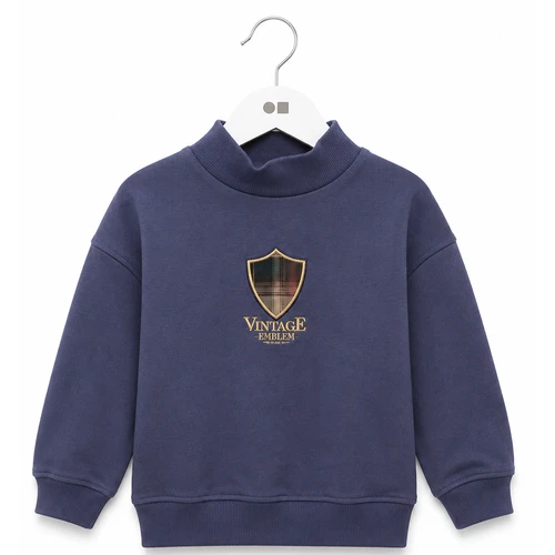 Plaid Emblem Sweat Basic