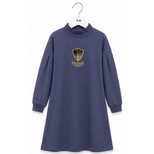 Plaid Emblem Sweat Dress