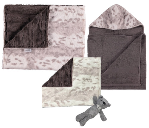 Delore Siberian Leopard Silver / Stripe Charcoal Set