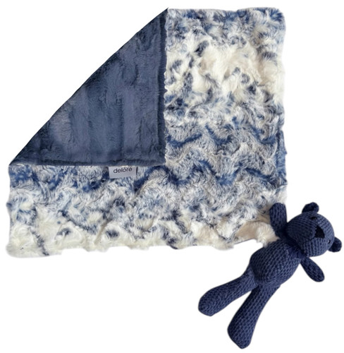 Luxe Jean/Luxe Cuddle Snowy Owl Denim Lovey