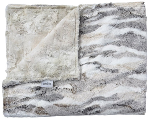 Luxe Snowy Sierra Earthy Mix/ Tie Dye Luxe Cream Blanket