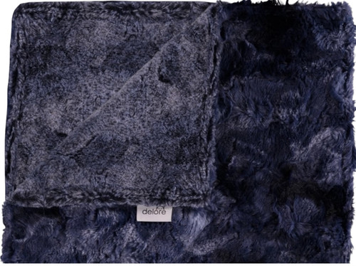 Heather Blue / Luxe Tie Dye Navy Blanket