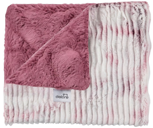Luxe Wildrose / Luxe Cuddle Zigzag Rosewine Blanket