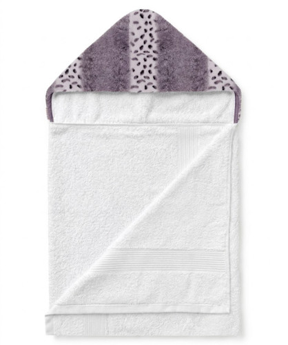 White / Luxe Cuddle Bunny Berry  Towel