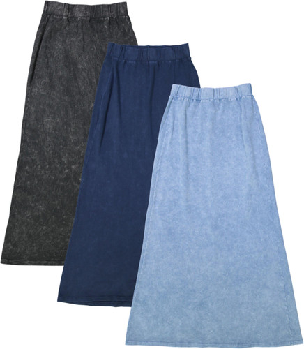 Kiki Riki Stone Wash Ladies Long Skirt