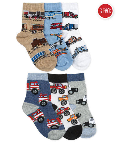 Jefferies Transportation Crew 6-Pack Socks