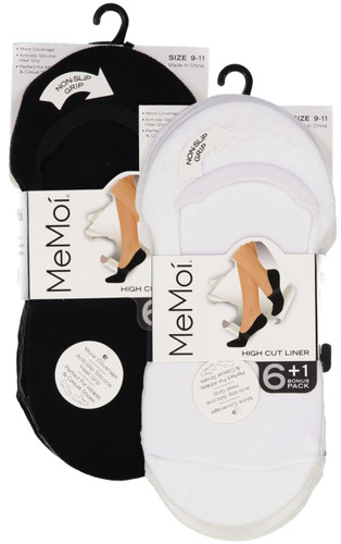 Memoi Womens High Cut Shoe Liner 6 Pack