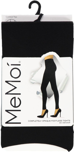 Memoi Womens Complerely Opaque Contol Top Footless Tights - MO-343