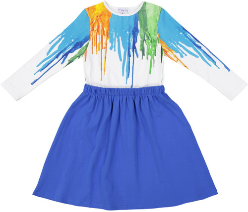 Martino Girls Paint Drip Dress - SA85-4