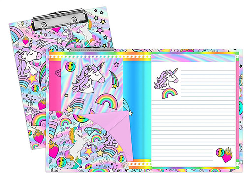 Top Trenz Unicorn Couture Stationery Clipboard Set - CLIPB-COUT5