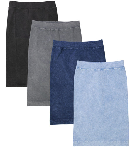 Kiki Riki Stone Wash Ladies Pencil Skirt
