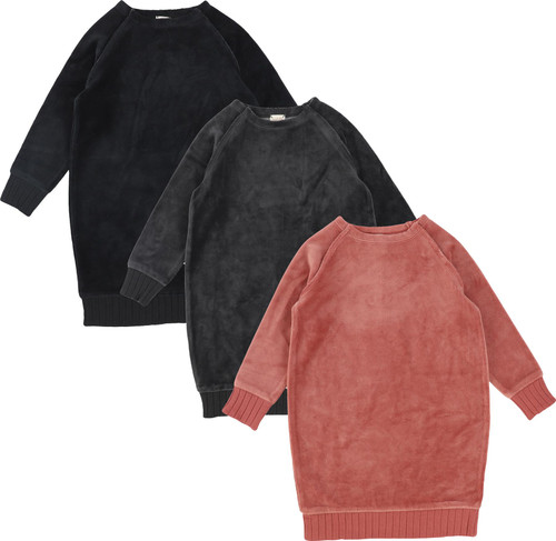 Analogie by Lil Legs Girls Velour Sweatshirt Dress