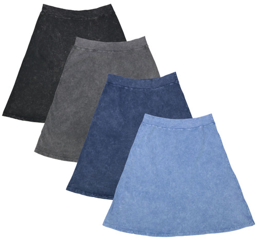 Kiki Riki Stone Wash Ladies A-line Skirt