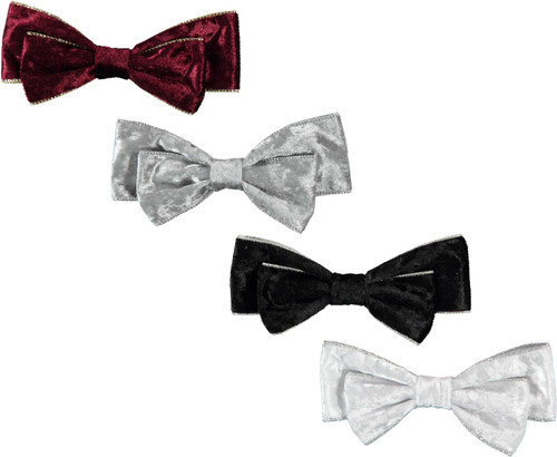 Riqki Girls Crushed Velvet Bow Clip - CL2023