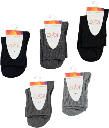 Cotton Ribbed Crew Socks