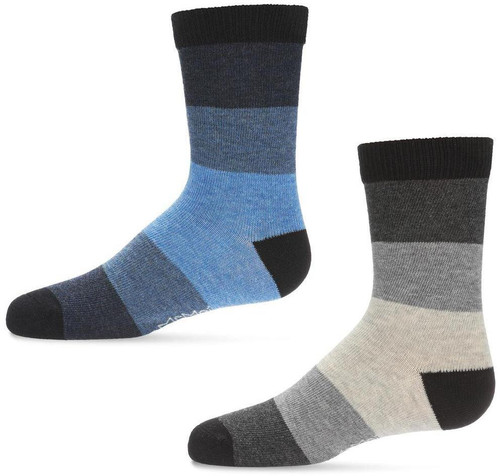 Memoi Boys Ombre Stripe Crew Socks - MK-148