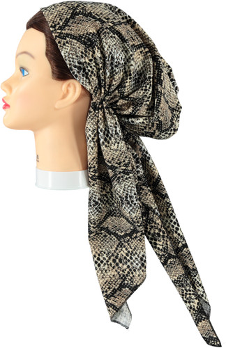 Riqki Cotton Leopard Long Tails Pre-Tied Bandana - Y1204